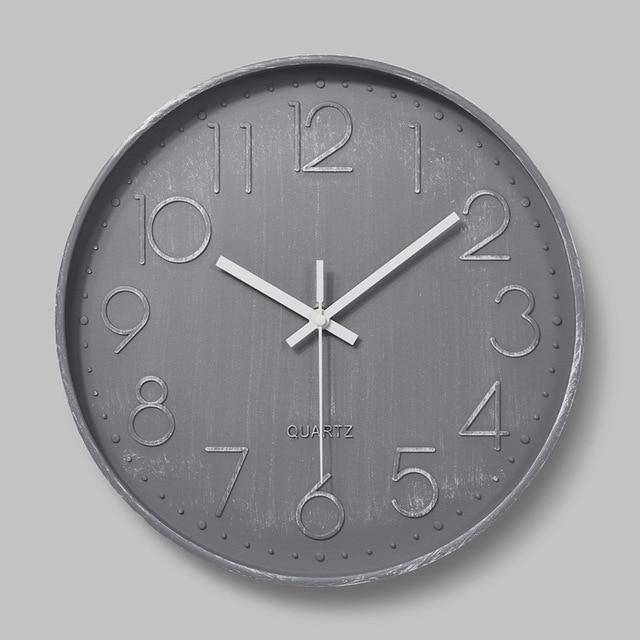 Horloge murale moderne ronde colorée 30cm - vue 6 sur 8