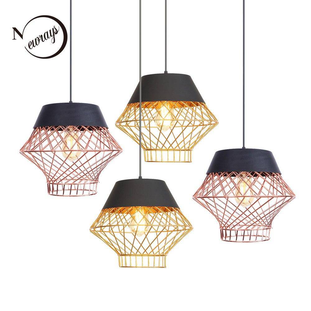 Suspension design à LED avec cage en métal industrielle Loft - vue 6 sur 10