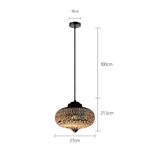 Suspension moderne en verre multicolore 3D Kaili - vue 8 sur 17
