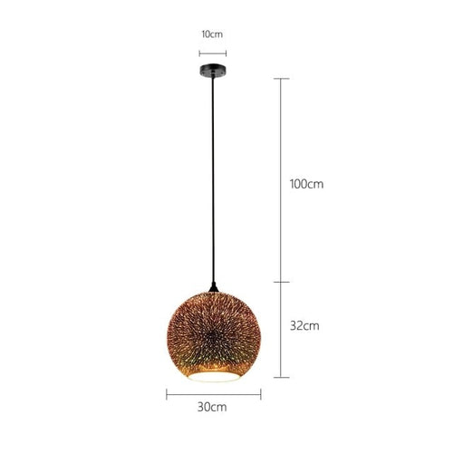 Suspension moderne en verre multicolore 3D Kaili - vue 12 sur 17
