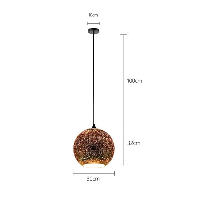 Suspension moderne en verre multicolore 3D Kaili - vue 11 sur 17
