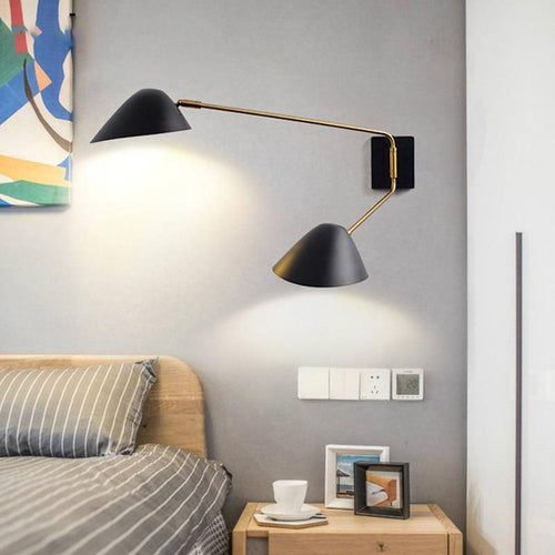Applique murale design LED noire avec abat-jour en métal Home - vue 3 sur 7