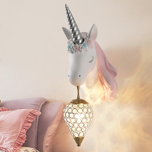 Applique murale moderne en forme de licorne pour enfant Eysa - vue 6 sur 8