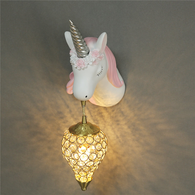 Applique murale moderne en forme de licorne pour enfant Eysa - vue 2 sur 8