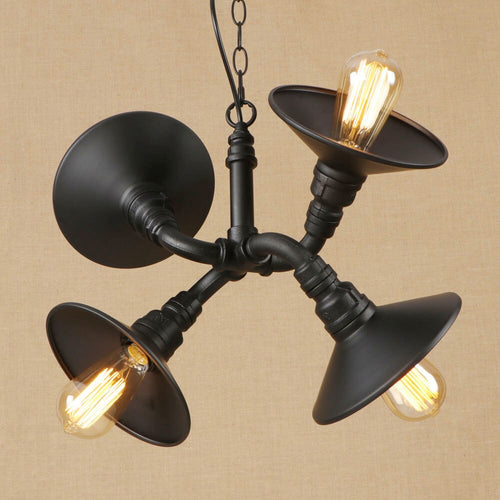 Suspension vintage LED tuyaux noués réglables Liveria - vue 4 sur 5