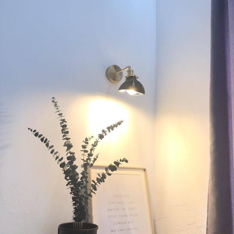Applique murale rétro à LED avec abat-jour vert Dena - vue 3 sur 5