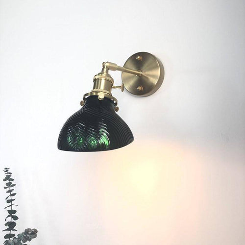 Applique murale rétro à LED avec abat-jour vert Dena - vue 3 sur 5
