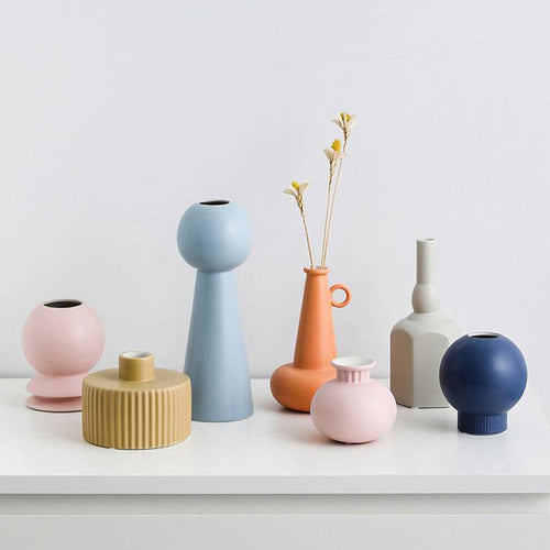 Vase design en céramique colorée style Bonsai - vue 5 sur 14