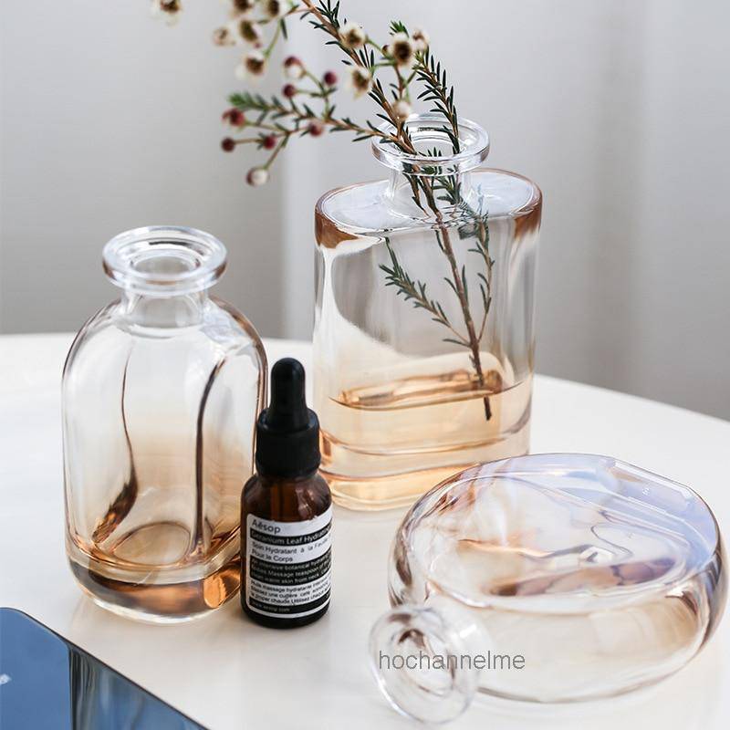 Vase en verre cristal coloré style parfumerie - vue 4 sur 19