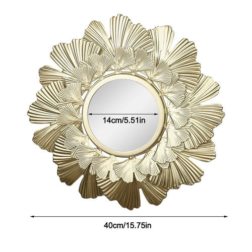 Miroir mural décoratif rond style soleil 40cm - vue 2 sur 4