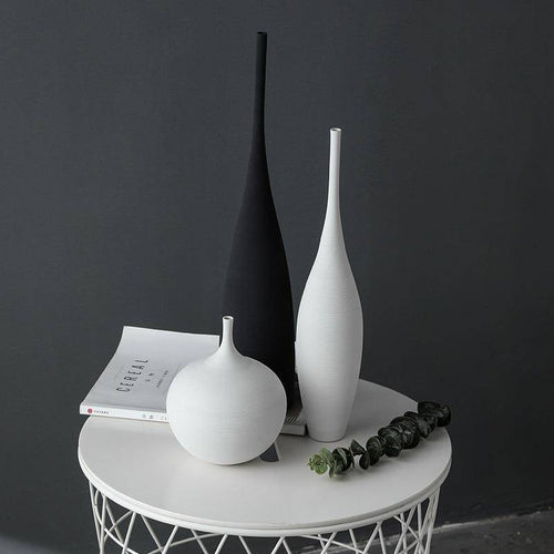 Vase design en céramique style minimaliste Zen - vue 4 sur 11