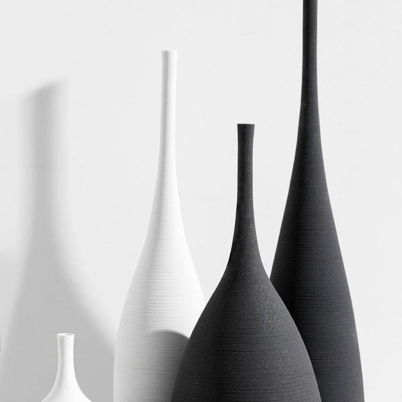 Vase design en céramique style minimaliste Zen - vue 4 sur 11