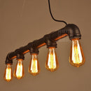 Suspension rustique style industriel avec plusieurs lampes