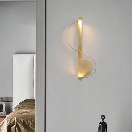Applique murale design LED dorée style Moma - vue 3 sur 6