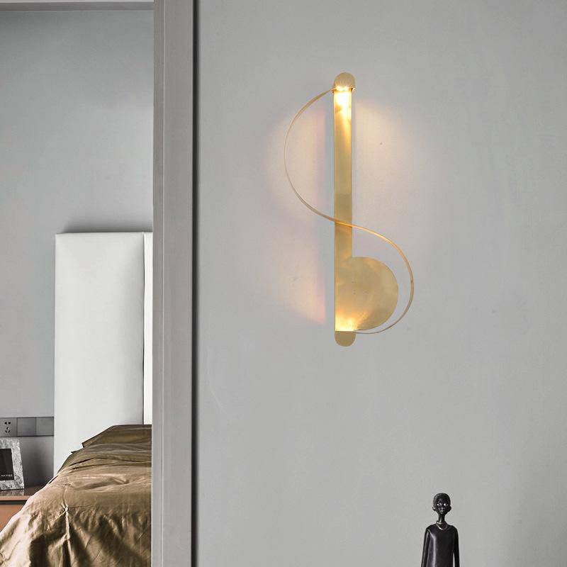 Applique murale design LED dorée style Moma - vue 2 sur 6