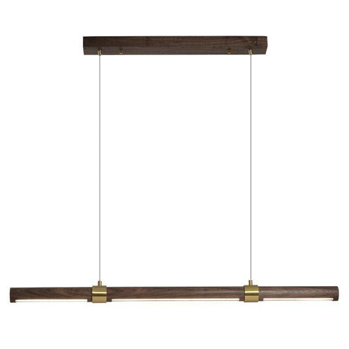 Suspension design LED avec tube allongé en bois style Creative - vue 9 sur 8