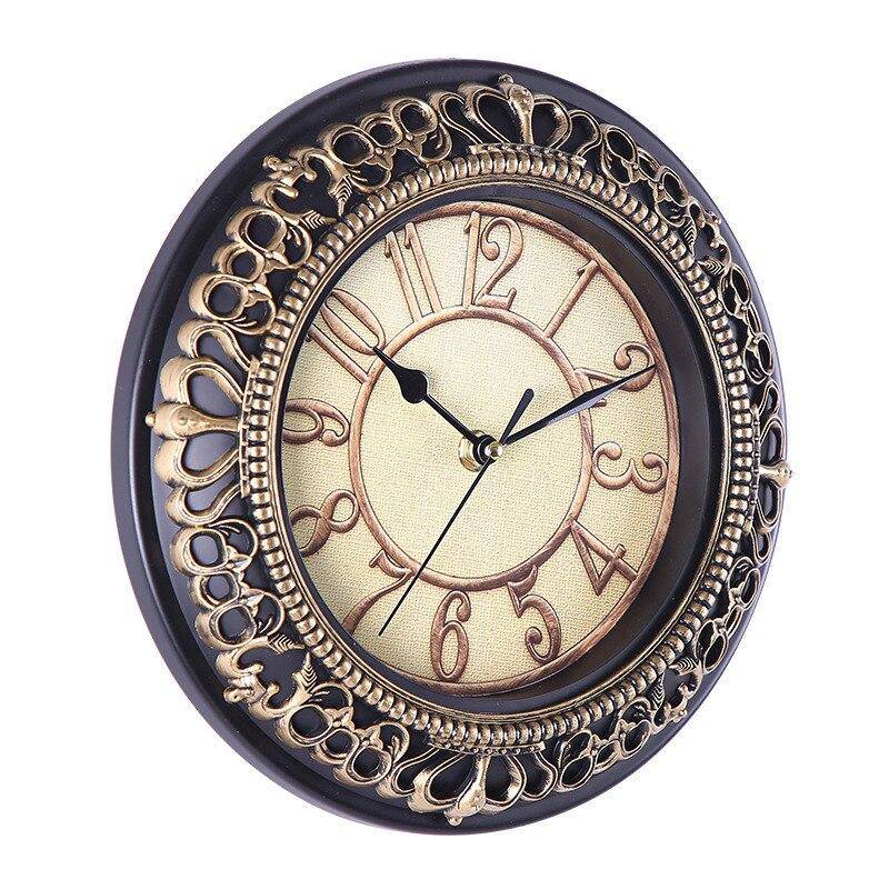 Horloge vintage en métal 25cm Antique - vue 4 sur 8