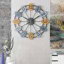 Horloge murale ronde avec chiffres dans bulles colorées 50cm
