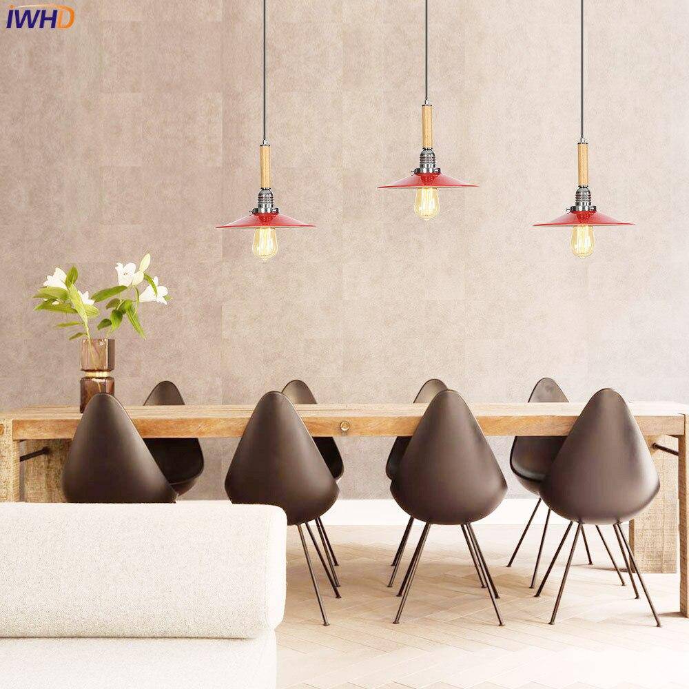 Suspension vintage LED en métal avec abat-jour style rétro - vue 2 sur 10
