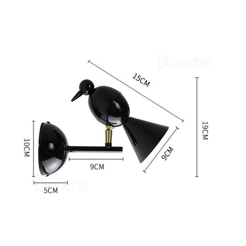 Applique murale moderne LED en forme d'oiseau géométrique - vue 7 sur 6