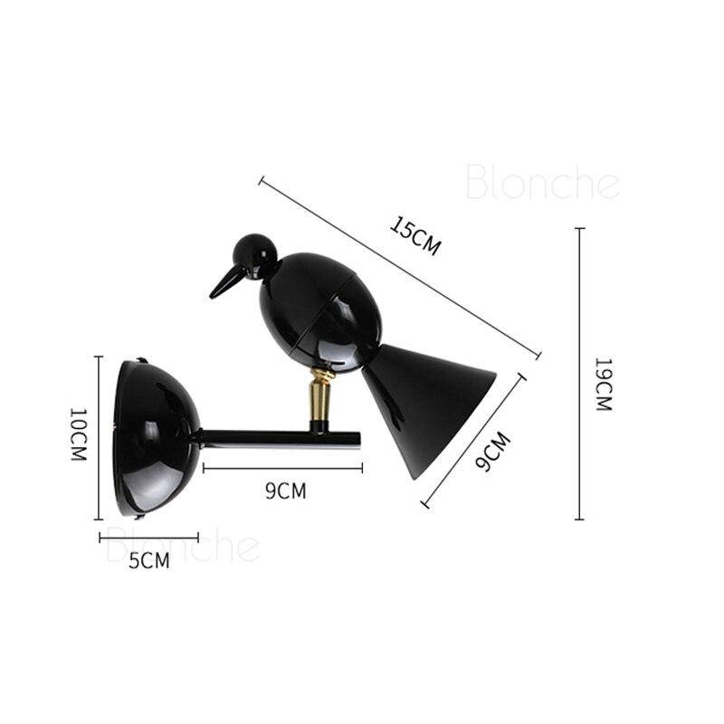 Applique murale moderne LED en forme d'oiseau géométrique - vue 6 sur 6