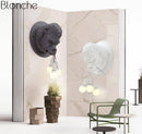 Applique murale design LED avec tête de gorille en résine Light