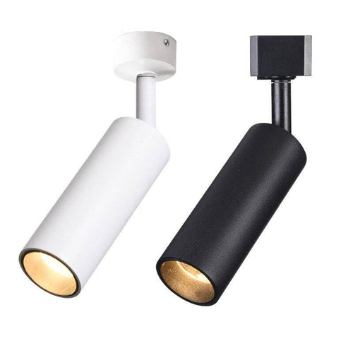 Spot moderne LED cylindre en aluminium Rail - vue 3 sur 6