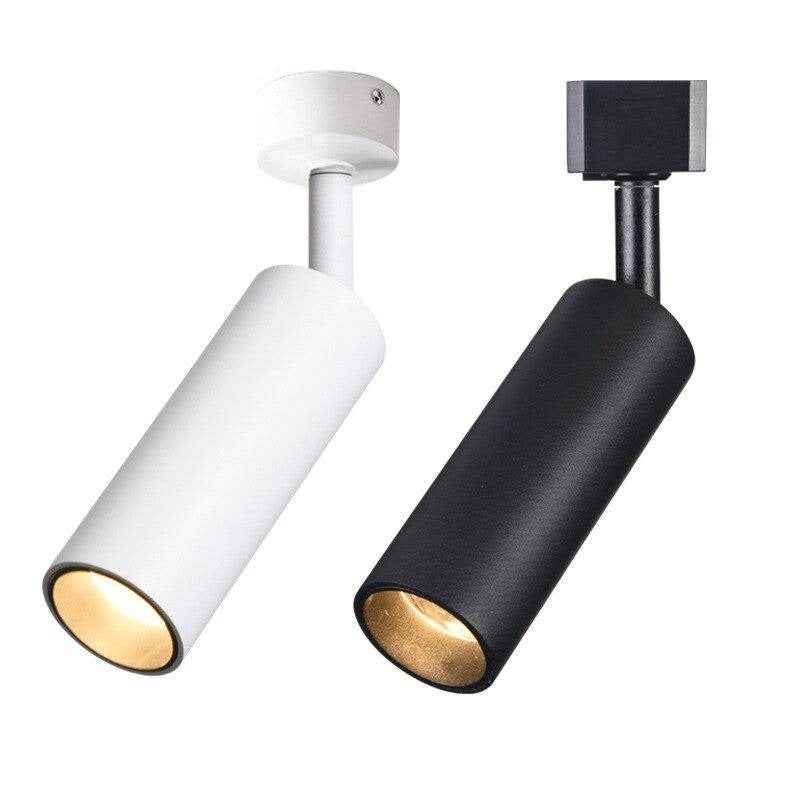 Spot moderne LED cylindre en aluminium Rail - vue 2 sur 6