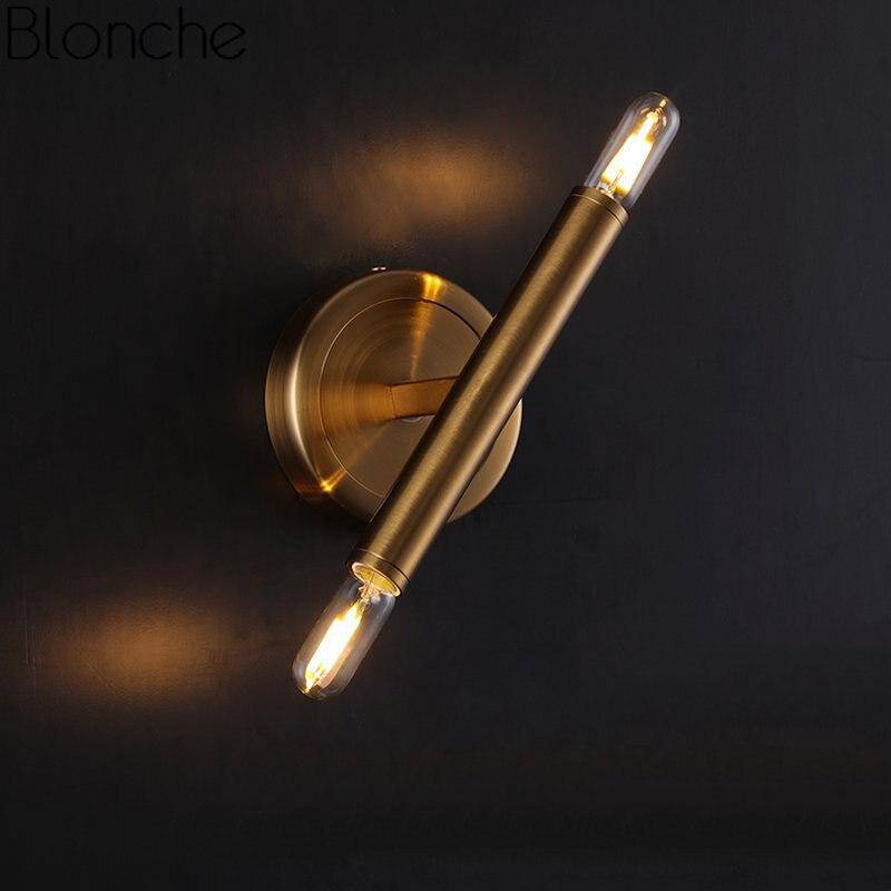 Applique murale design LED en tube cuivré Loft Industriel - vue 3 sur 5