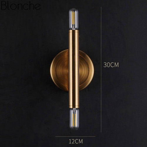 Applique murale design LED en tube cuivré Loft Industriel - vue 4 sur 5
