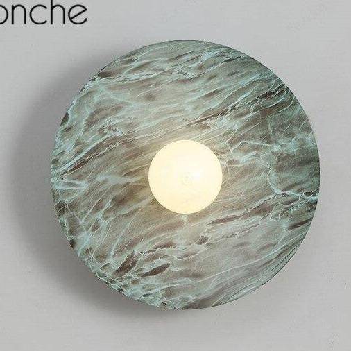 Applique murale design LED avec disque métal coloré Nordic - vue 4 sur 6