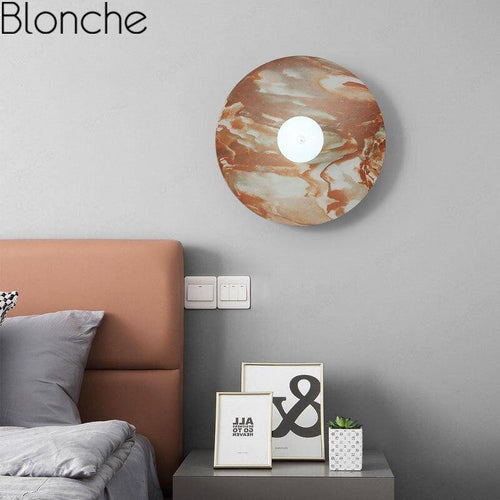 Applique murale design LED avec disque métal coloré Nordic - vue 3 sur 6
