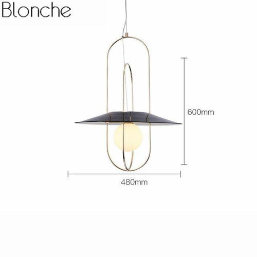 Suspension design LED avec anneaux en métal et verre Nordic - vue 8 sur 7