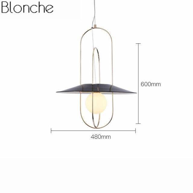 Suspension design LED avec anneaux en métal et verre Nordic - vue 7 sur 7