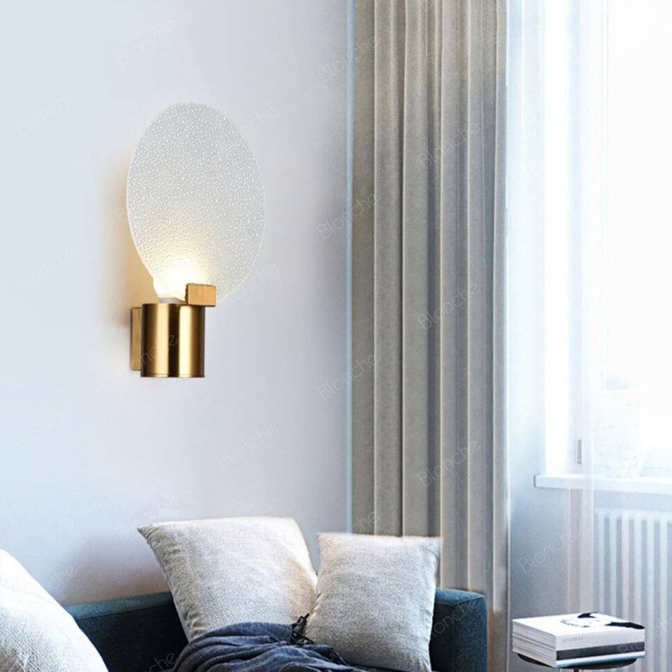 Applique murale design LED en métal avec disque en verre Sconce - vue 2 sur 7