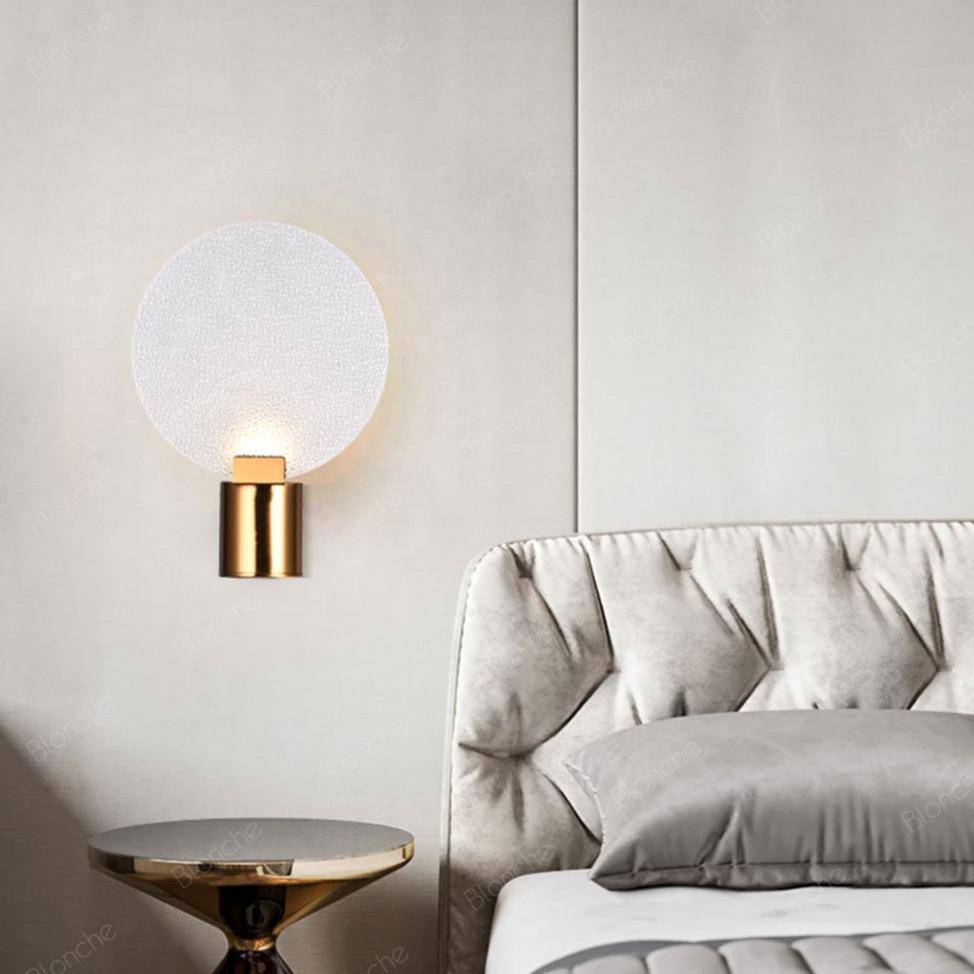 Applique murale design LED en métal avec disque en verre Sconce - vue 3 sur 7