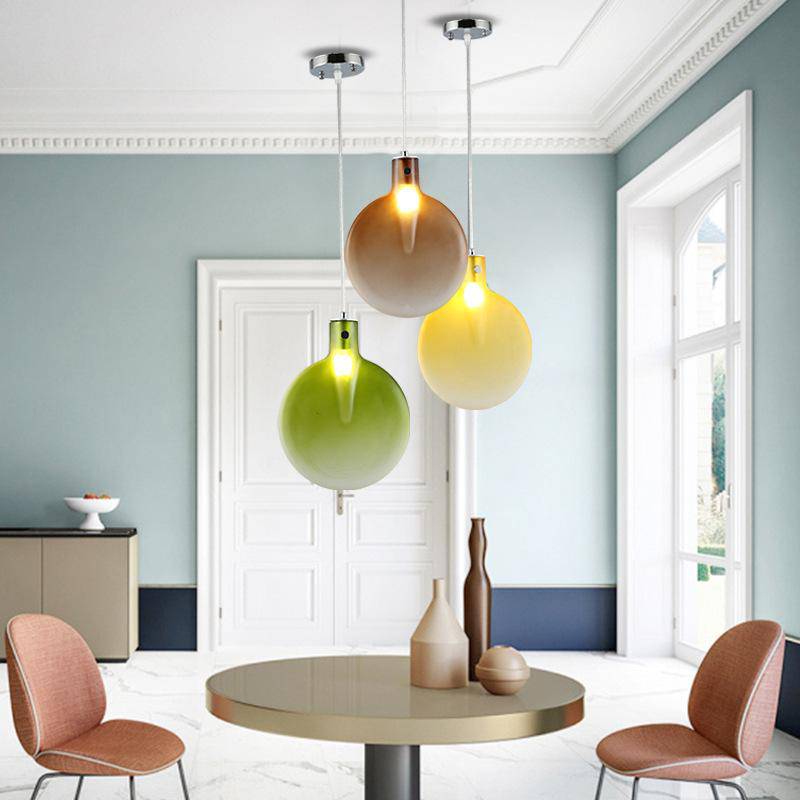 Suspension moderne LED en verre coloré Paddle - vue 3 sur 7