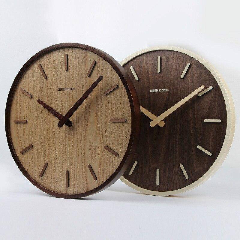Horloge murale ronde en bambou 30cm Bar - vue 4 sur 6
