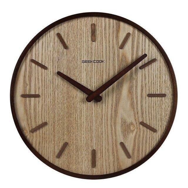 Horloge murale ronde en bambou 30cm Bar - vue 3 sur 6