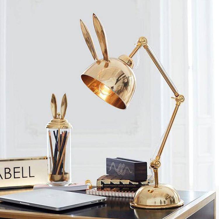 Lampe à poser LED à oreilles métalliques Lapin ou Chat - vue 6 sur 11