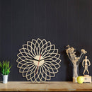 Horloge murale en bois rosace géométrique 30cm Floral