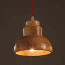 Suspension moderne LED en bois avec abat-jour arrondi Craft