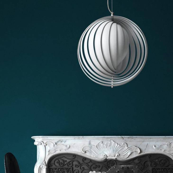 Suspension design LED avec abat-jour sphérique style Loft - vue 2 sur 8