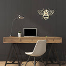 Horloge murale en bois en forme d'abeille 30cm Bee