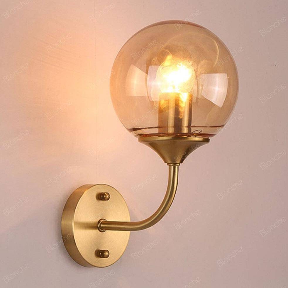 Applique murale moderne LED avec boule en verre Cooper - vue 3 sur 6