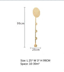 Applique murale design LED dorée avec disque style Shining