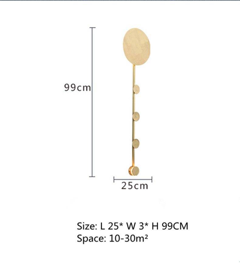 Applique murale design LED dorée avec disque style Shining - vue 4 sur 5