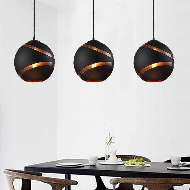 Suspension design à LED avec boule en pierre de verre Lofty - vue 3 sur 6