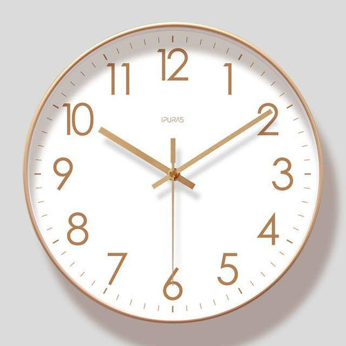 Horloge murale ronde avec chiffres rose gold Minute - vue 3 sur 2