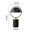 Lampe à poser design à LED en métal noir avec cercle doré Décor